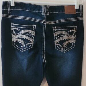 Maurice's Dark Blue bejeweled Jeggings-Size 16